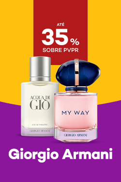 Perfumes Giorgio Armani com até 35% desconto sobre preço de Venda ao Público Recomendado.